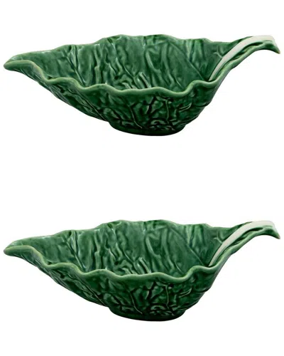 Bordallo Pinhiero Cabbage Green Sauceboats (set Of 2)