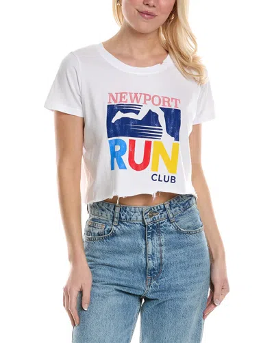 Prince Peter Newport Run Club Crop T-shirt In White