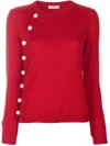 Altuzarra Minamoto Asymmetric-front Wool Sweater In Scarlet