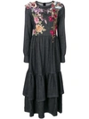 ANTONIO MARRAS FLOWER, BUTTERFLY AND BIRD EMBROIDERED DRESS,LB5002TED37W812330025