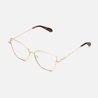 Quay Send It Frame In Gold,clear