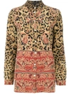 ETRO mixed paisley and leopard print blouse,15290538412328524