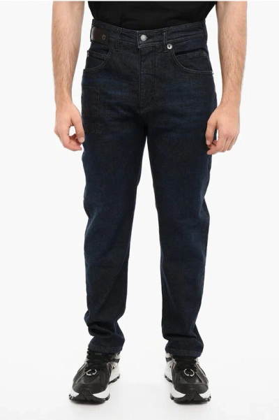 Neil Barrett Dark Wash Skinny Fit Jeans 17cm In Black