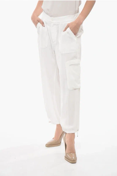 Fabiana Filippi Georgette Cargo Trousers In White