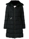 MONCLER padded coat with fur collar,49981205415512320943