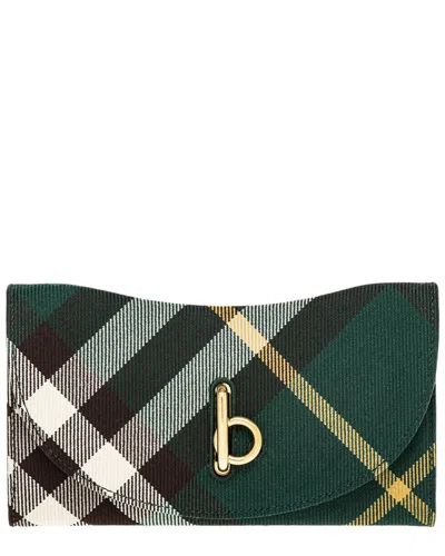 Burberry Rocking Horse Continental Wallet In Green