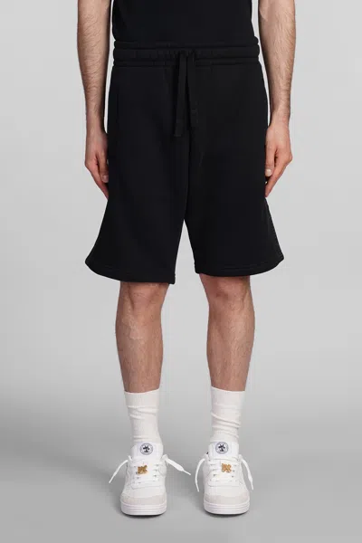 Palm Angels Cotton Logo-tape Shorts In Black