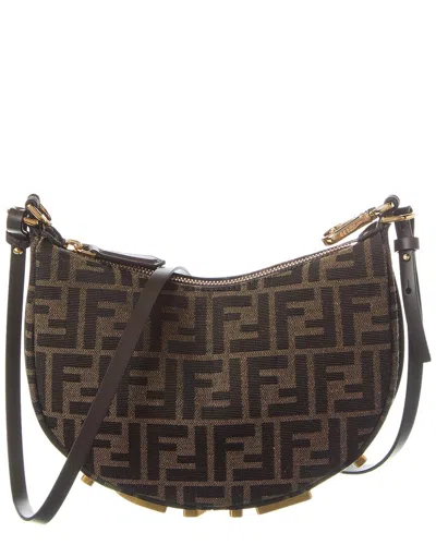 Fendi Small Graphy Shoulder Bag In Brown