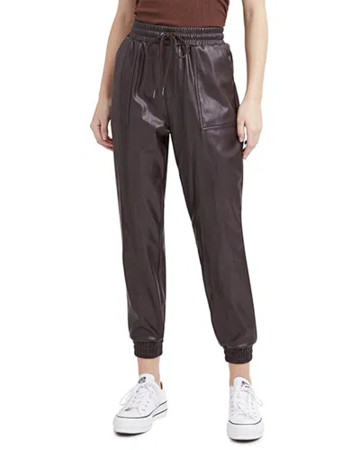 Bcbgeneration Faux Leather Jogger In Chocolate