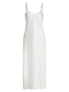 Ramy Brook Lizzie Satin Chain Slip Dress In Ivory