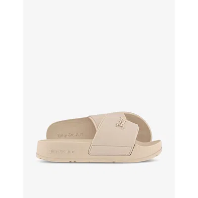 Juicy Couture Womens Brazilian Sand Breanna Logo-embossed Rubber Sliders