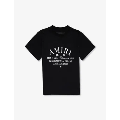 Amiri Kids' Logo-print Cotton T-shirt In Black