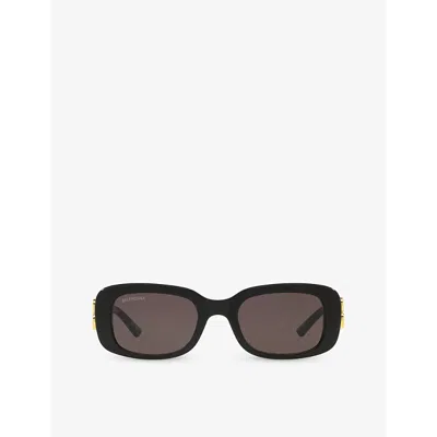 Balenciaga Womens Black 6e000317 Bb0310sk Square-frame Acetate Sunglasses