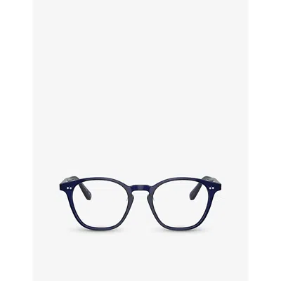 Oliver Peoples Womens Blue Ov5533u Ronne Pillow-frame Acetate Optical Glasses