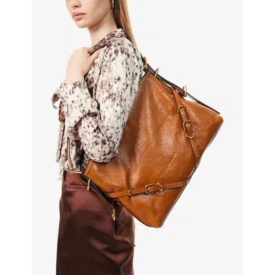 Givenchy Womens 222-soft Tan Voyou Medium Leather Shoulder Bag In Brown
