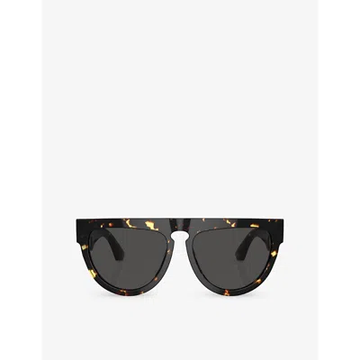 Burberry Womens Brown Be4416u Irregular-frame Acetate Sunglasses