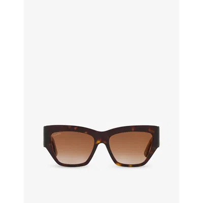 Cartier Womens Brown Ct0435s Cat-eye Acetate Sunglasses