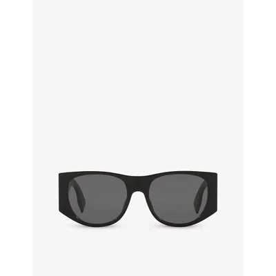 Fendi Womens Black Fe40109i Baguette Square-frame Acetate Sunglasses