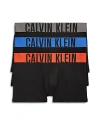 Calvin Klein Intense Power Logo Waistband Micro Low Rise Trunks, Pack Of 3 In Mdj Black