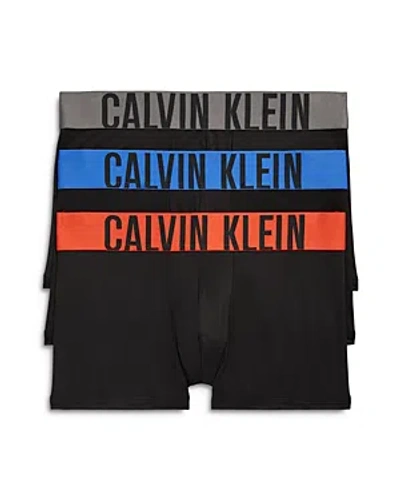 Calvin Klein Intense Power Logo Waistband Micro Low Rise Trunks, Pack Of 3 In Black Assorted