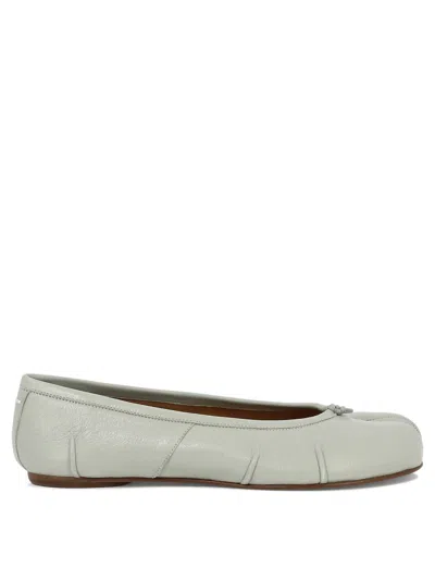 Maison Margiela Tabi Split-toe Leather Ballet Flats In Grey