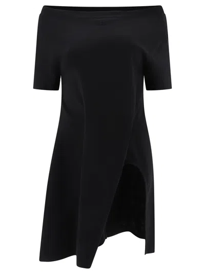 Courrèges Asymmetric Mini Dress In Black