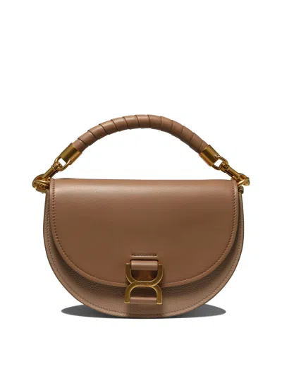 Chloé Woodrose Marcie Bag With Flap And Chain In 粉色的
