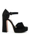 ALEXANDRE BIRMAN ALEXANDRE BIRMAN VELVET QUINN HEELS IN BLACK,351170002