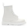 DR. MARTENS' White Leather 1460 Boots
