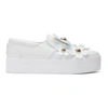 MARC JACOBS MARC JACOBS WHITE DAISY FLATFORM SLIP-ON SNEAKERS