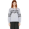 MCQ BY ALEXANDER MCQUEEN GREY EMBROIDERED LOGO SWEATSHIRT