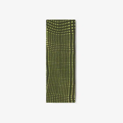Burberry Warped Houndstooth-print Tights In Green