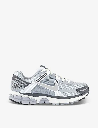 Nike Womens Pure Platinum Metallic S Zoom Vomero 5 Logo-embossed Leather And Mesh Low-top Trainers In Blue