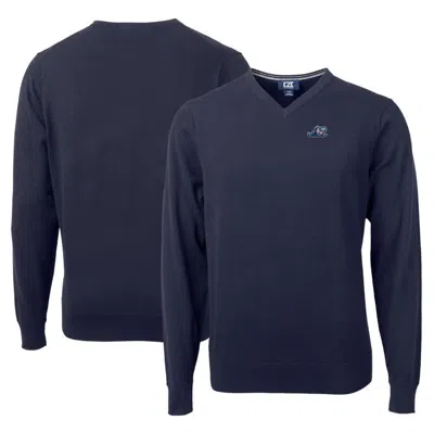 Cutter & Buck Navy West Michigan Whitecaps Lakemont Tri-blend V-neck Pullover Sweater
