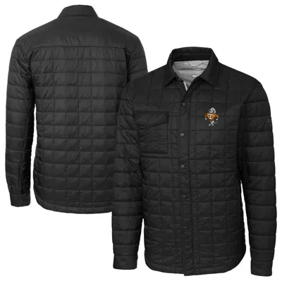 Cutter & Buck Black Tennessee Volunteers Vault Rainier Primaloft Eco Insulated Quilted Button-up Sh