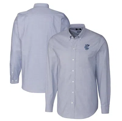 Cutter & Buck Light Blue Corpus Christi Hooks Oxford Stretch Long Sleeve Button-down Dress Shirt