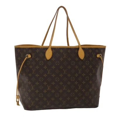 Pre-owned Louis Vuitton Neverfull Gm Brown Canvas Tote Bag ()