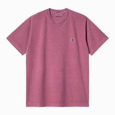 Carhartt Wip Magenta S/s Nelson T Shirt In Pink