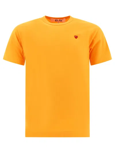 Comme Des Garçons Play "small Heart" T Shirt In Yellow
