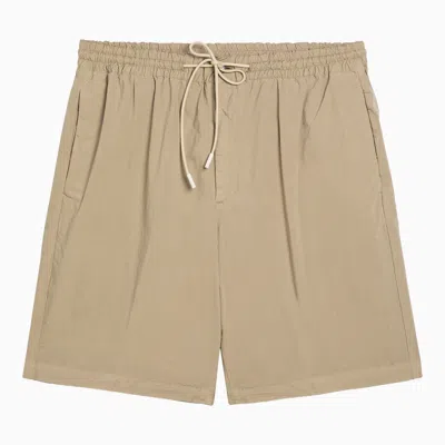 Pt Torino Beige Cotton Blend Bermuda Shorts