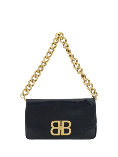 Balenciaga Bb Soft Small Flap Bag In Black