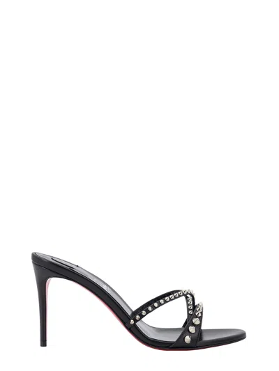 Christian Louboutin Leather Sandals In Black