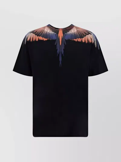 Marcelo Burlon County Of Milan Icon Wings T-shirt In Black Coral Red