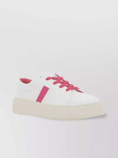 Ganni Sneakers With Logo In Shocking Pink