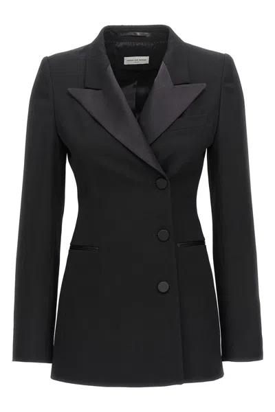 Dries Van Noten Women 'bowy Tuxedo' Blazer In Black