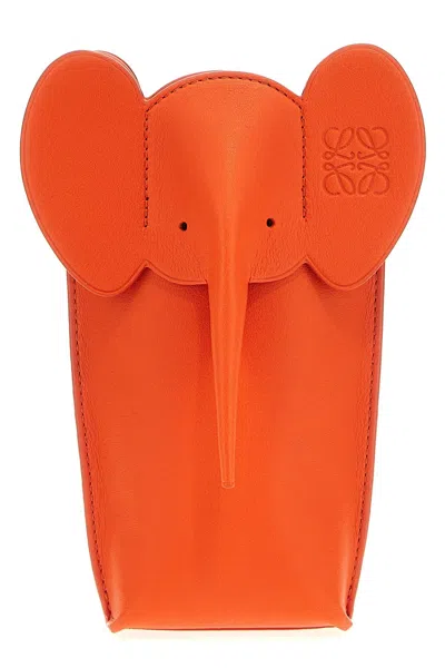 Loewe Elephant Leather Cross-body Bag In Orange