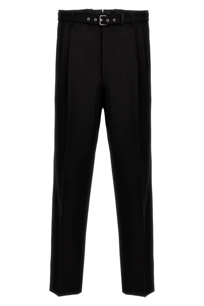 Prada Men Wool Tailored Trousers In Black