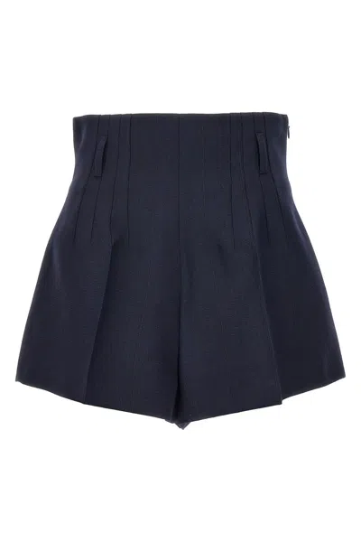 Prada Women 'gessato' Shorts In Blue