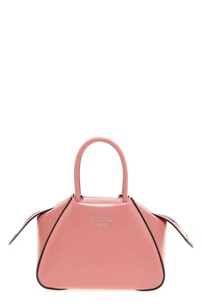 Prada Small Leather Handbag In Pink