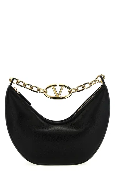 Valentino Garavani Women 'hobo Vlogo Moon Bag' Small Handbag In Black